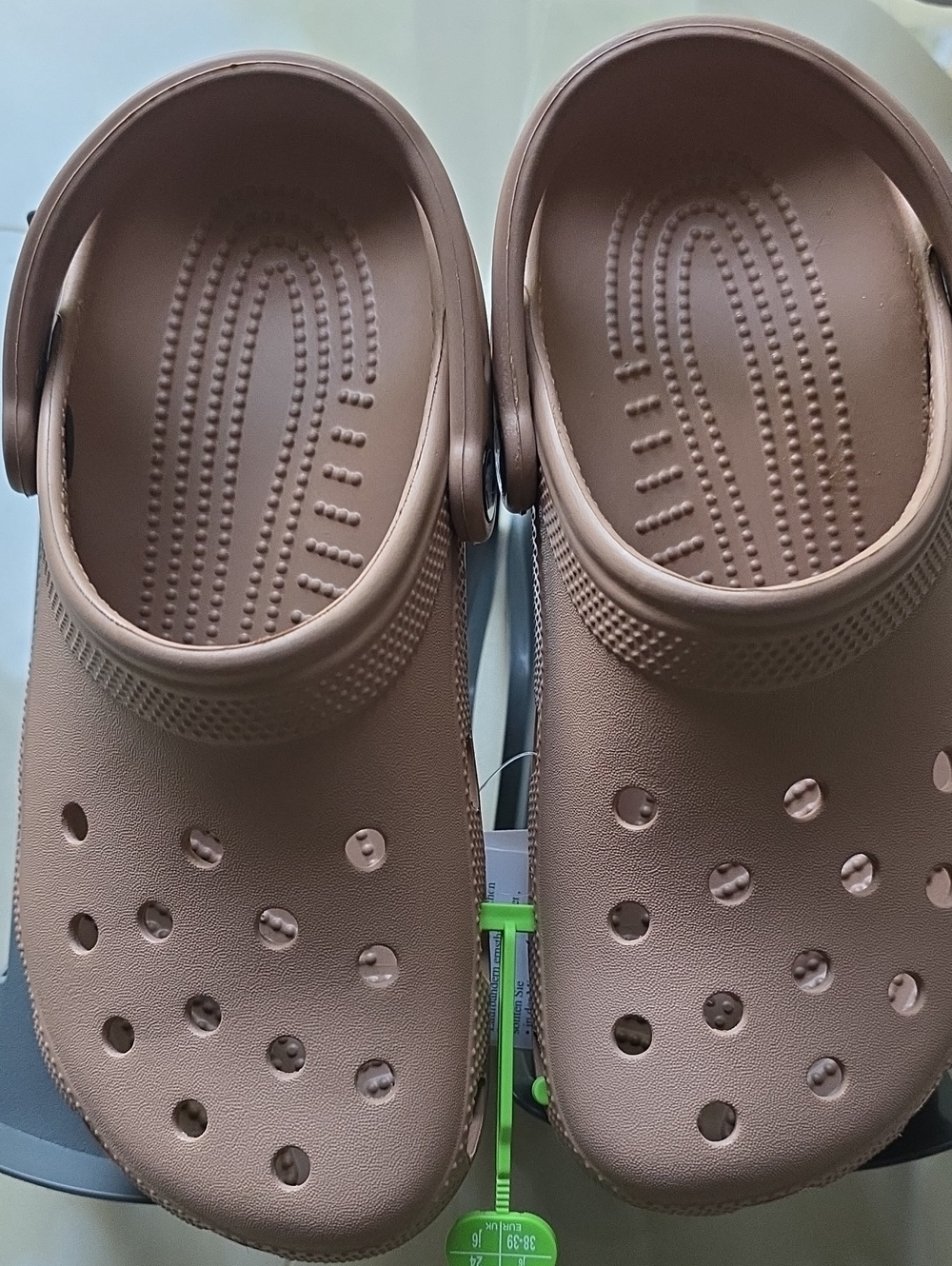 CROCS Kids Brown Classic Clog with Heel Strap